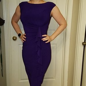 American Living Size 2 Purple Knit Jersey Dress